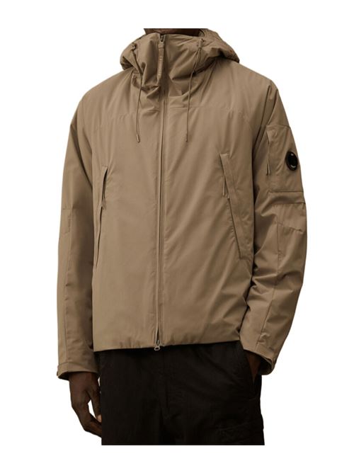 Giubbino da uomo in tessuto tecnico stretch con cappuccio, colore fallen rock C.P. COMPANY | OW006A110264A356